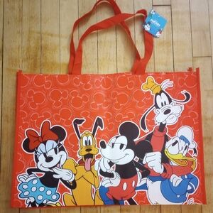 Disney Mickey And Friends Vibrant Red Reusable Shopping Tote Bag XL